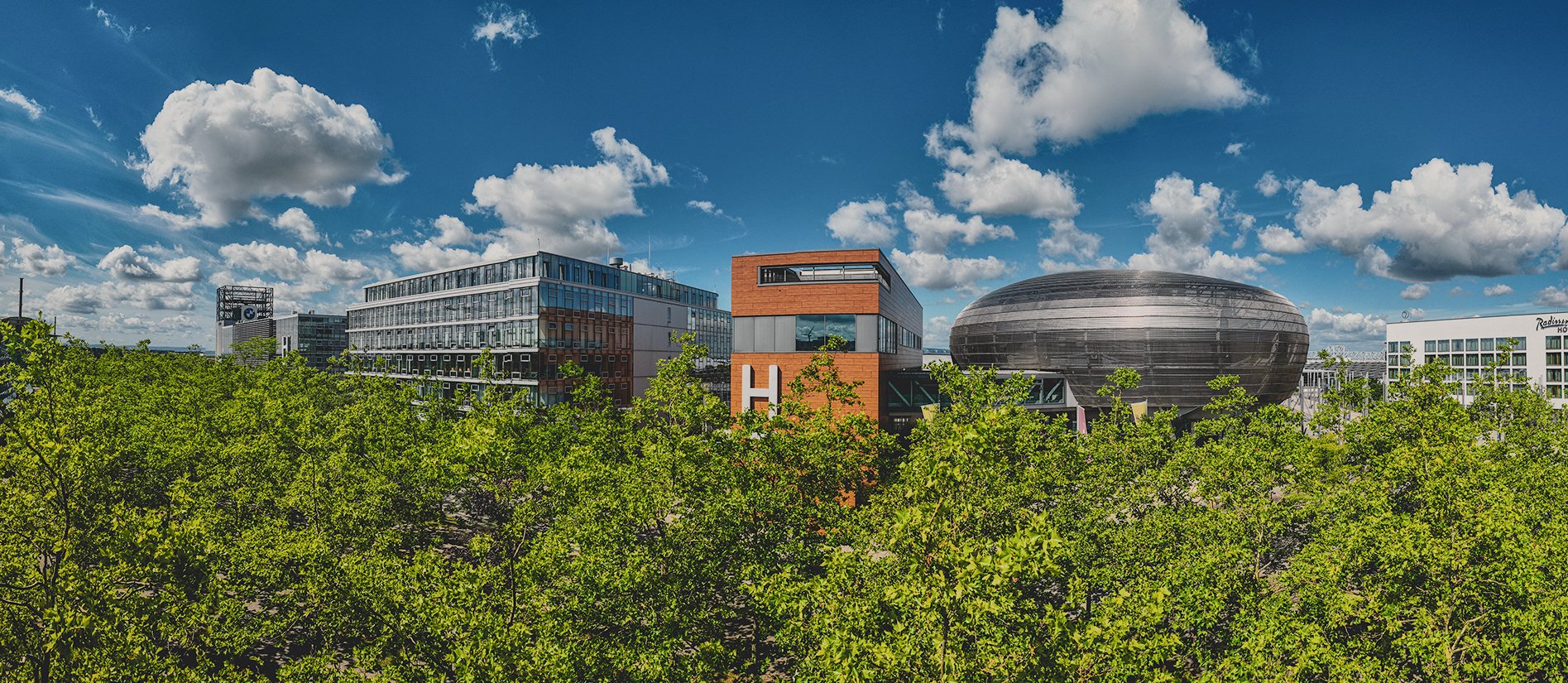 Blick über das Messegelände in Hannover