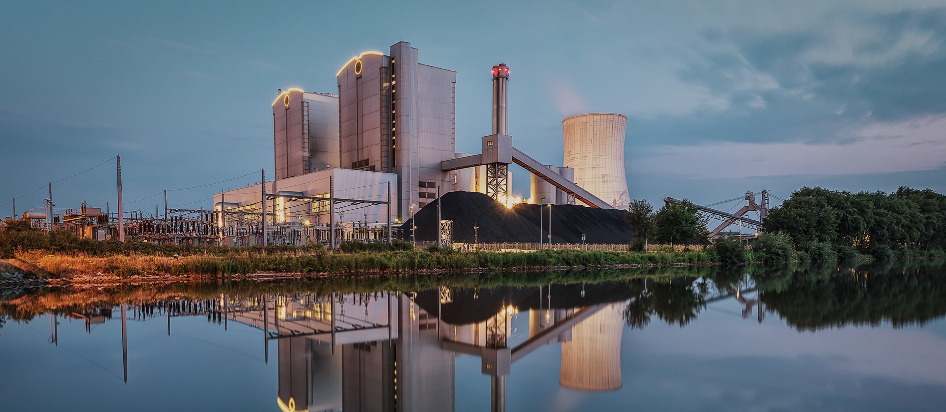 Kraftwerk in Stöcken am Mittellandkanal