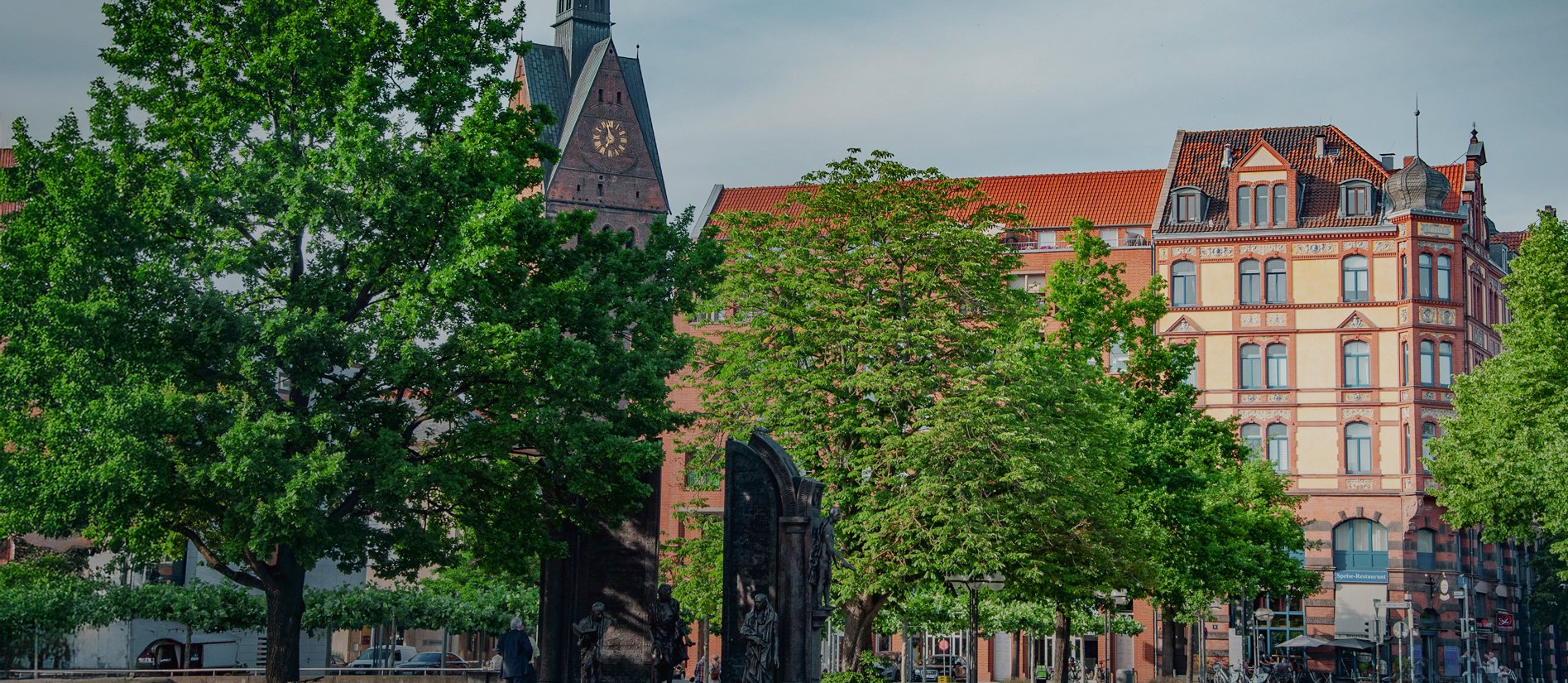 Blick auf die Altstadt und Marktkirche in Hannover