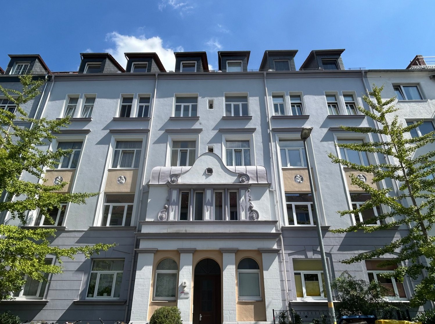 Fassadenansicht  Mendelssohnstr. 9 in der Südstadt