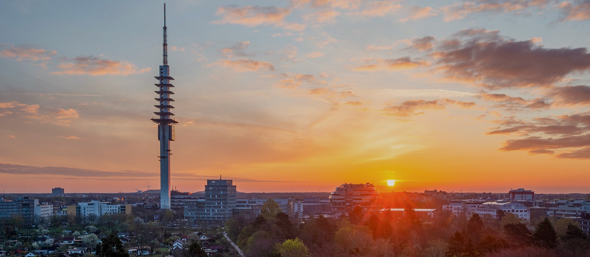 Sonnuntergang über Groß Buchholz mit Telemax