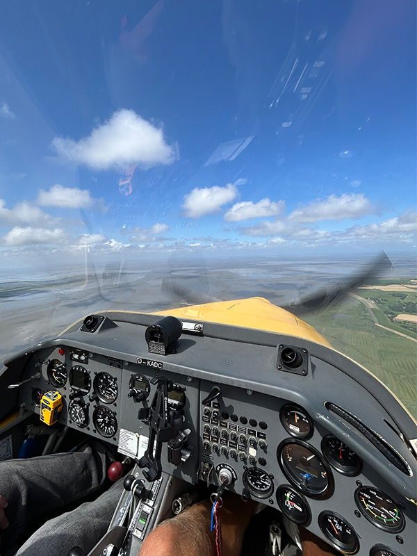 Blick aus dem Cockpit